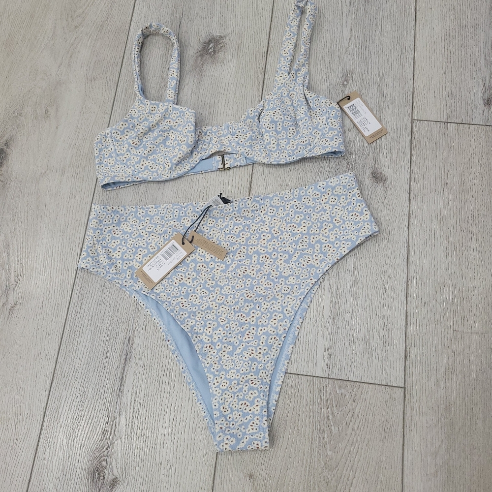 Thrills Blue Floral Bikini Set